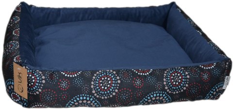 VIK Legowisko Prostokątne LUX Nr 1 50x40x11 kółka kolorowe/granat [4237]