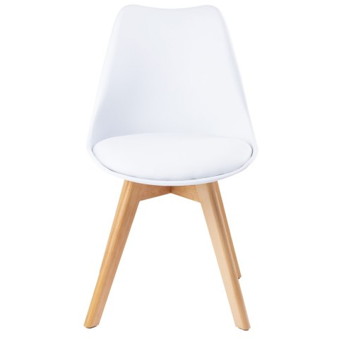 Zestaw 4 krzeseł krzesło do salonu jadalni z poduszką Białe ModernHome