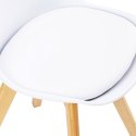 Zestaw 4 krzeseł krzesło do salonu jadalni z poduszką Białe ModernHome