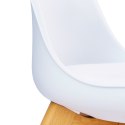 Zestaw 4 krzeseł krzesło do salonu jadalni z poduszką Białe ModernHome