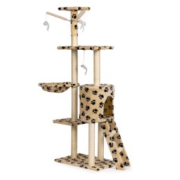 Drapak dla kota domek drzewo legowisko 138 cm XL odciski łapek Petsi