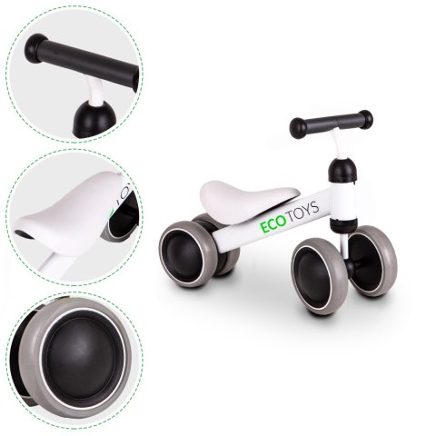 Rowerek biegowy treningowy mini rower dla dzieci biały ECOTOYS