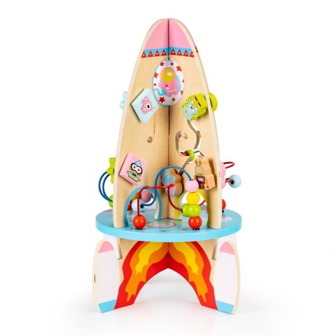 Drewniana rakieta kostka edukacyjna 8w1 ECOTOYS