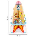 Drewniana rakieta kostka edukacyjna 8w1 ECOTOYS