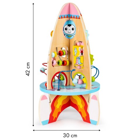 Drewniana rakieta kostka edukacyjna 8w1 ECOTOYS