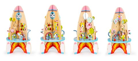Drewniana rakieta kostka edukacyjna 8w1 ECOTOYS