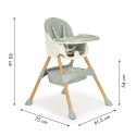 Fotelik krzesełko do karmienia dzieci wysokie 2w1 ECOTOYS