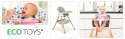 Fotelik krzesełko do karmienia dzieci wysokie 2w1 ECOTOYS