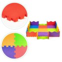 Mata piankowa EVA dla dzieci z płotkiem 91x91 cm 25 el. ECOTOYS