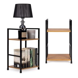 Regał drewniany nowoczesny szafka nocna 2 półki LOFT ModernHome