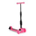 Hulajnoga trójkołowa balansowa led 3w1 świecące kółka - Różowa ECOTOYS