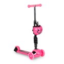 Hulajnoga trójkołowa balansowa led 3w1 świecące kółka - Różowa ECOTOYS